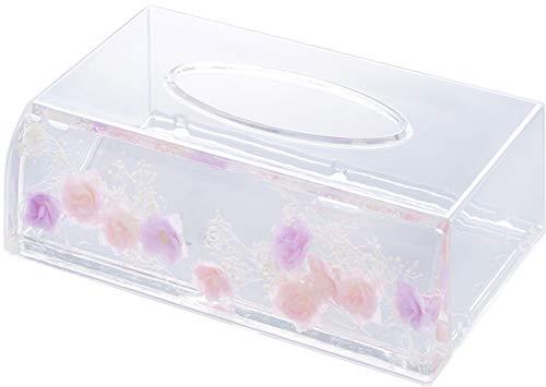 ロイヤルアーデン ティッシュボックスケース スウィート ローズ アクリル 水中花 15×24.5×8.5cm