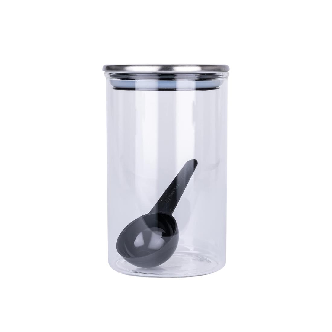 CASUAL PRODUCT スタンダードガラスキャニスター ステンレスリッド 600ml 576867 耐熱ガラス