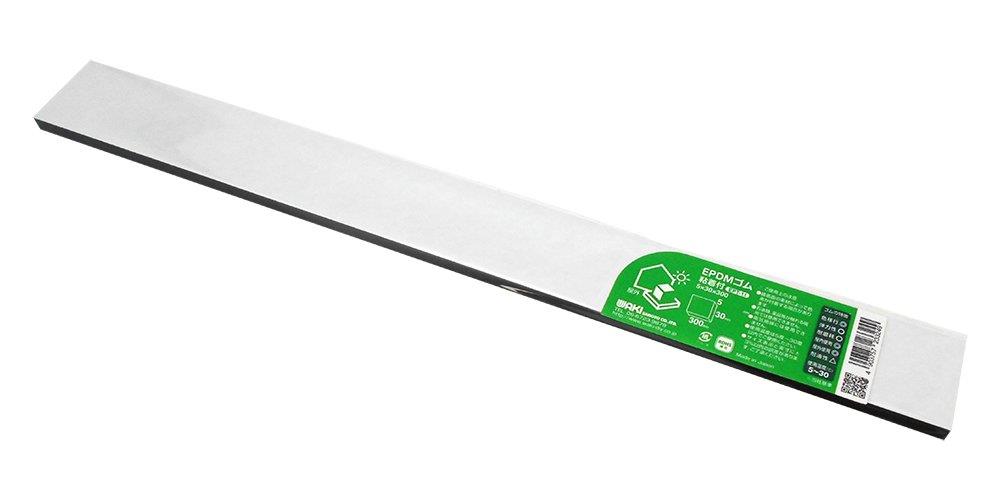 和気産業 EPDMゴムシート 粘着付 黒 厚さ5X幅30X長さ300mm 屋外 防振 滑り止め EPT-11 1枚入