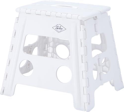 不二貿易 折りたたみ椅子 踏み台 ステップ 幅37×奥行30×高さ32cm ホワイト アウトドア コンパクト スツ..