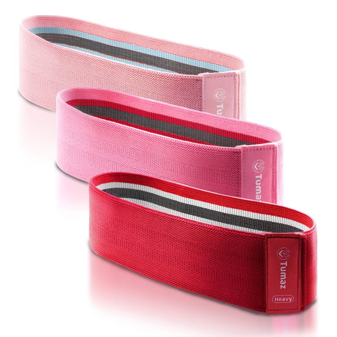 【Tumaz】ヒップバンド 美尻バンド エクササイズバンド トレーニングチューブ (色別強度別3本セット、収納袋付き) 美尻トレーニングバンド ゴムバンド 筋ト...