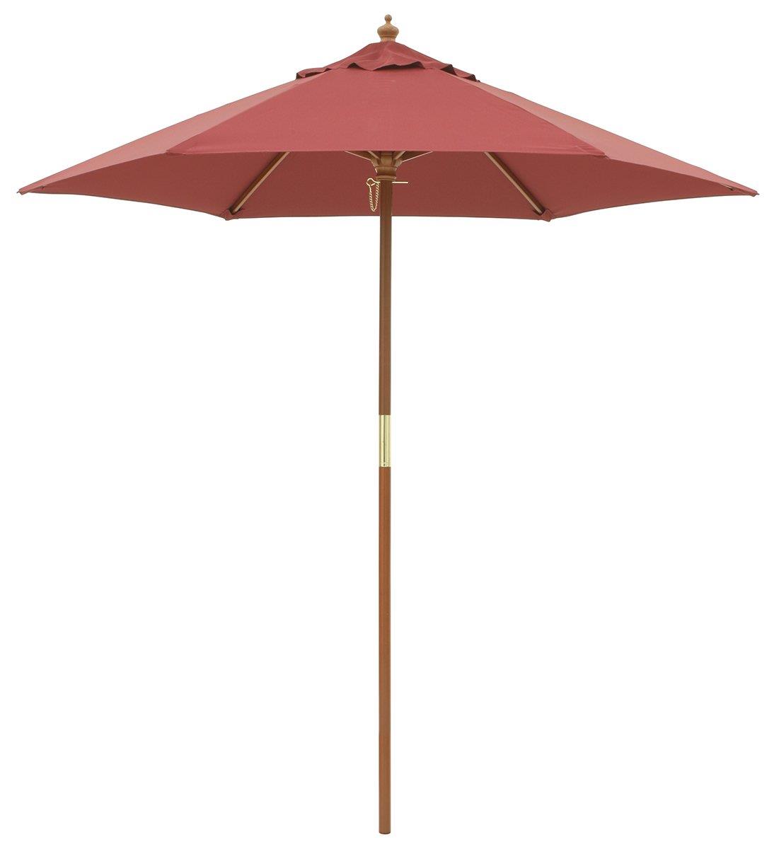 タカショー 日よけ ウッドパラソル 2.1m エンジ 【PAL-21E】 ガーデン ファニチャー 紫外線カット 撥水..