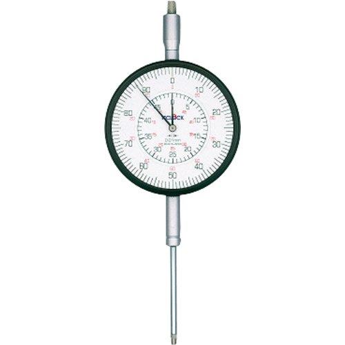 テクロック ダイヤルゲージ KM155D(測定範囲50mm目量0.01mm中二針式)