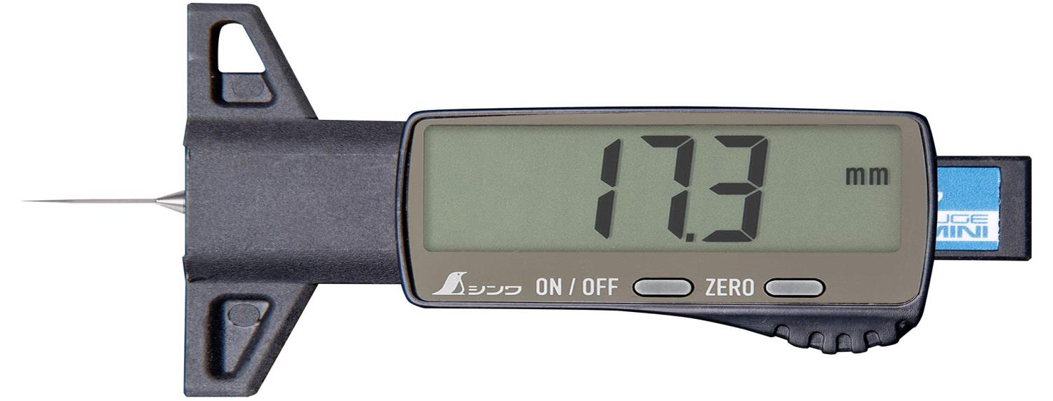 シンワ測定(Shinwa Sokutei) デップスゲージ デップスゲージ ブラック 金属測定子×2本・測定ガイド 19310