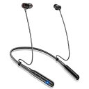 【2023新設計ネックバンド型・長さ調整・Bluetooth 5.3】 イヤホン ネックバンド型 40時間再生 首掛け ブルートゥ ース CVC8.0ノイズキャ...