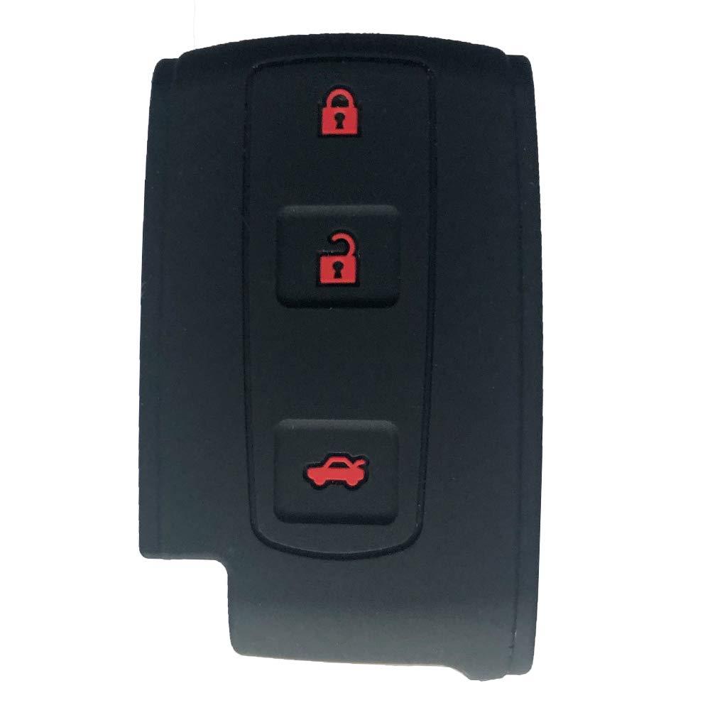 zian トヨタ 車用 3ボタン スマートキーケース タントカスタムL375S ゼロクラウン クラウン マジェスタ マークX など 専用設計 (ブラック)