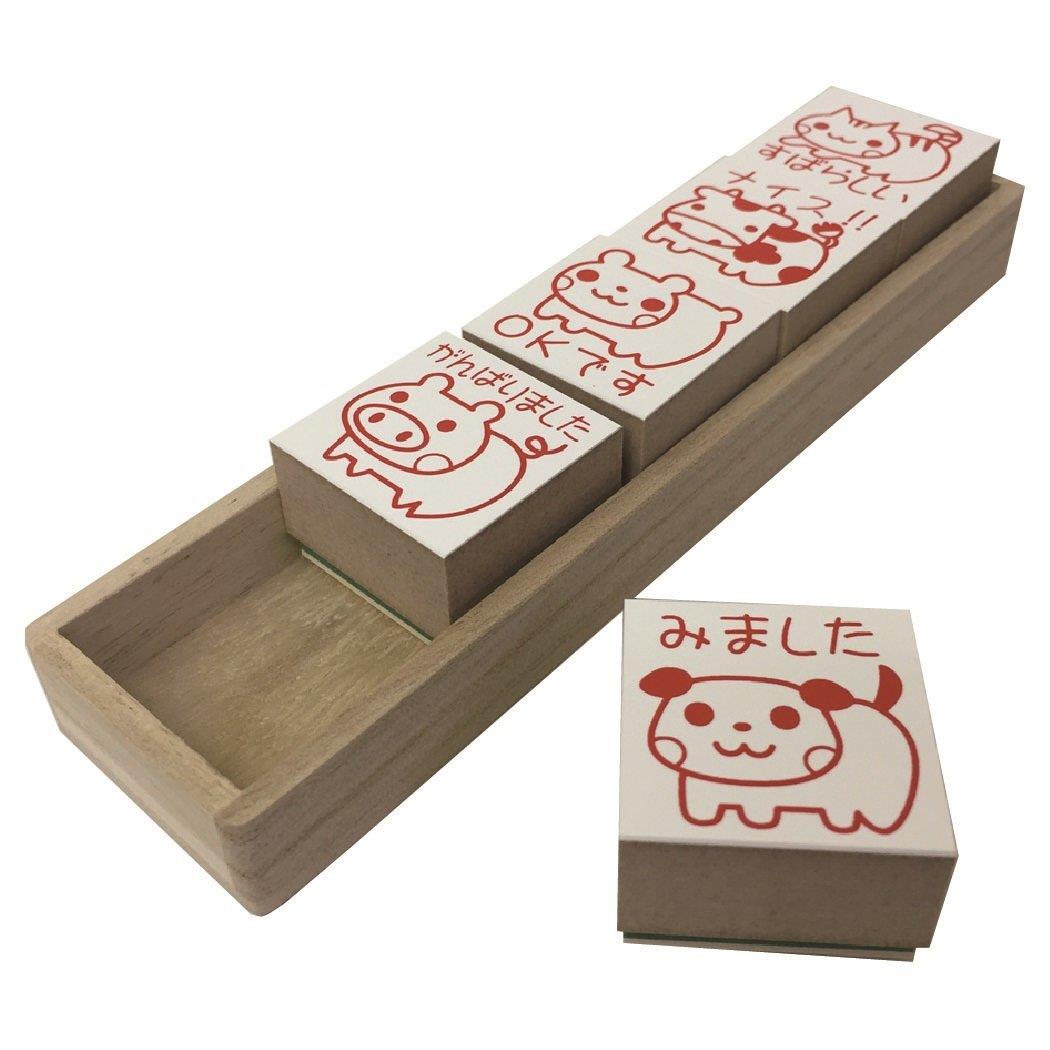 サンビー スタンプ ゴム印 学校用 評価印 ティーチャースタンプ 30ミリ 5本組 SS-024