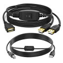LBSC USBスプリッター2.0、USB Yケーブルオス-メスデュアルハブ電源コード延長アダプター1.5m(USBプリントケーブル1.5m付き)