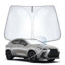 WEIPIN レクサスnx 20系 新型 2代目 専用 サンシェード 車 フロント ガラス 用 サンシェード レクサス NX 後期 NX250 NX350 NX350h NX450h+ 2021.10~現行 車 日除け UVカット断熱 遮光 車中泊 日よけ 折り畳み 軽くてコンパクト 車用サンシェード カーテン カスタム 内装 パ