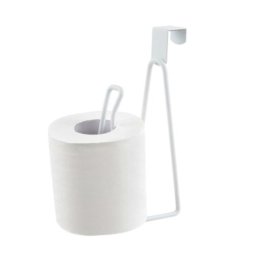 INIUNIK トイレットペーパーホルダースタンド タンク上 トイレットペーパーロールホルダー ディスペンサー バスルームの収納と整理用 - ホワイト INIUNIK トイレットペーパーホルダースタンド タンク上 トイレットペーパーロールホルダー ディスペンサー バスルームの収納と整理用 - ホワイト
