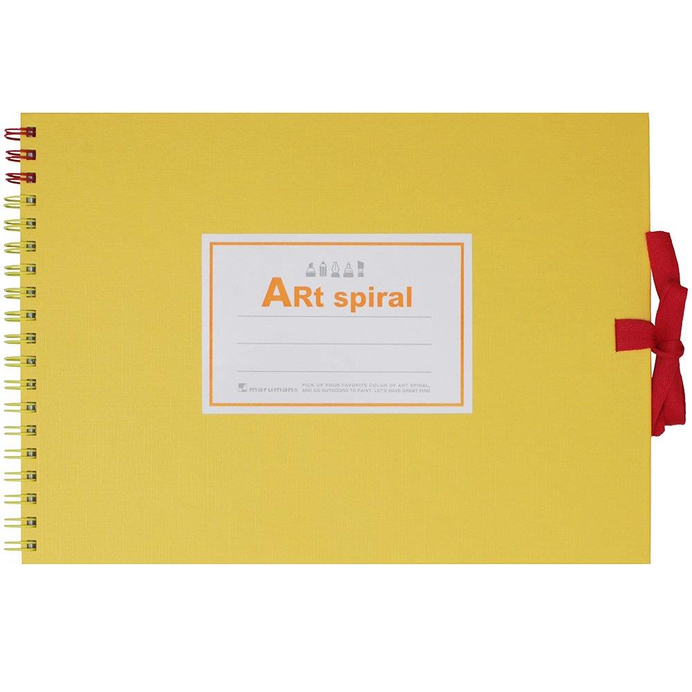マルマン スケッチブック F1 アートス パ イ ラ ル 画用紙 厚口 イエ ロー 24枚 S311-04