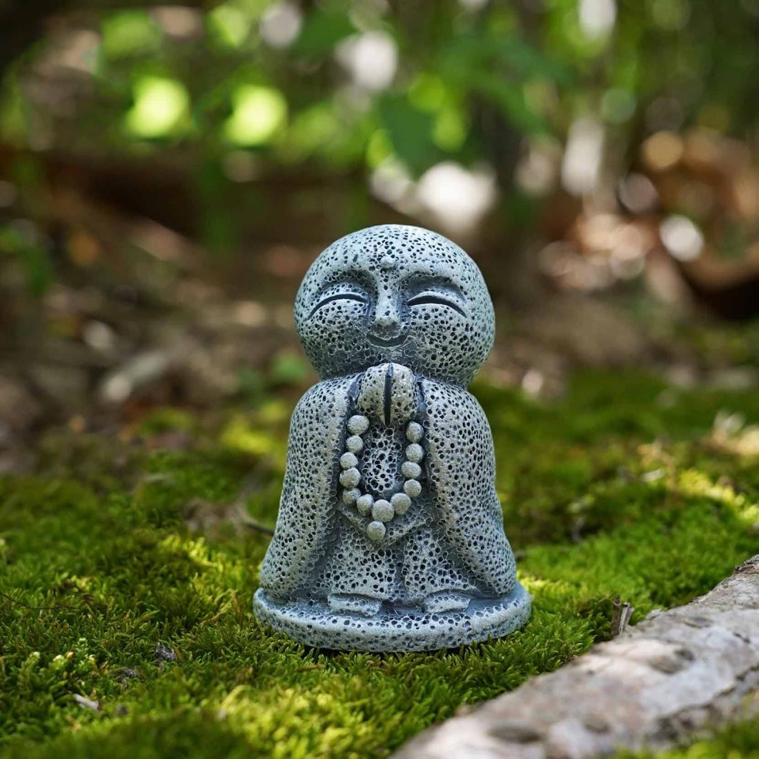 RemeeHi お地蔵さんセット癒し可愛い小型置物祈りお地蔵様おじぞうさま守り神みかげ石 幸せ願い縁の良いおきもお かわいい御影石 神仏像 (霊珠)