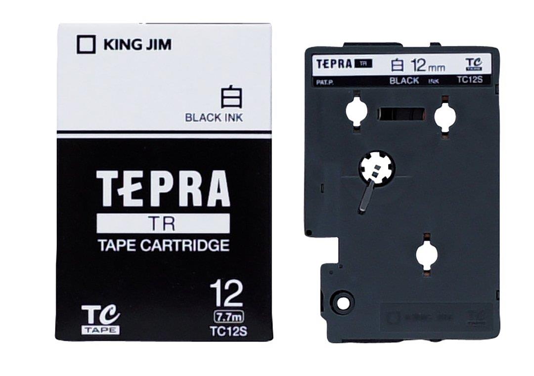 キングジム テープカート リッジ テプラTR 12mm TC12S 白