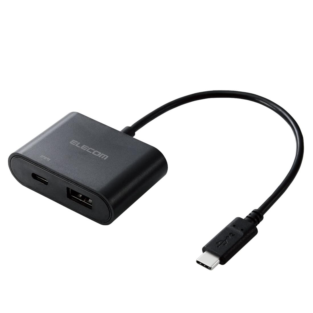 エレコム 変換ケーブル 0.15m USB Type-C to USB-A 給電機能付 USB Power Delivery60W対応 【i Phone15 対応検証済】 ブラック MPA-CAPDBK