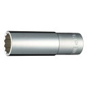 トネ(TONE) ディープソケット(12角) HP4D-19L 差込角12.7mm(1/2”) 二面幅19mm