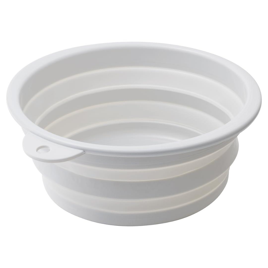 伊勢藤(ISETO) たらい ソフトタブ グレー 12L 幅40.5×奥行42.6×高さ4.5~16.5cm 日本製 折りたたみ 耐熱..