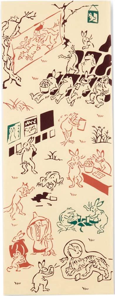 Miyamoto-Towel kenema 日本製 注染 手ぬぐい 35×90cm 鳥獣戯画 シネマ 50158