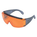 山本光学 YAMAMOTO NO.360S UVオレンジ ブルーライト オーバーグラスタイプ 保護めがね 上部クッションバー付き 大型眼鏡併用可 ワイドテンプル...