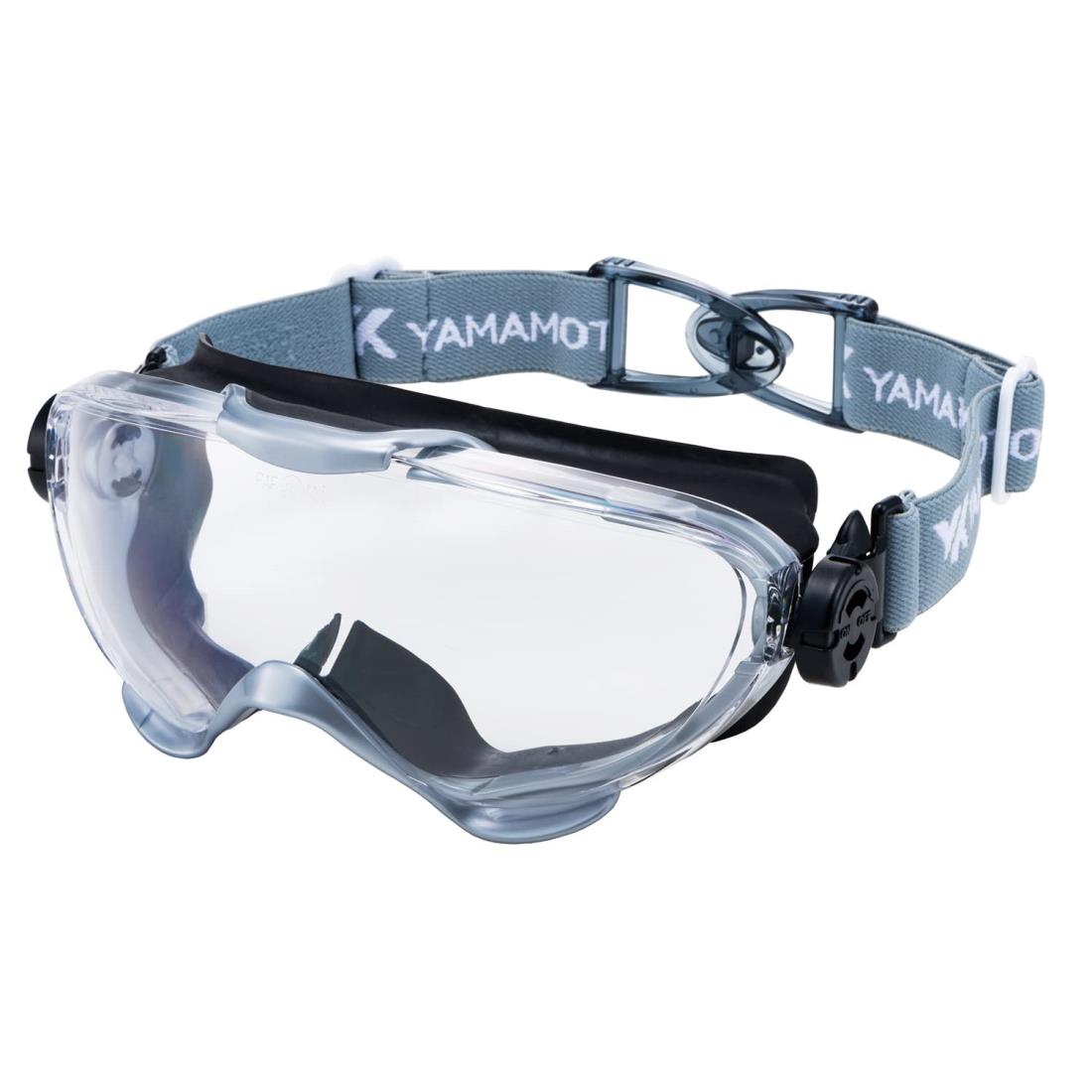 山本光学 YAMAMOTO YG-6000BB ゴーグル 後ろ止めバックルベルトマスク併用可 ブラック×シルバー PET-AF(両面ハードコートくもり止め) 日...