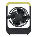 ランド 卓上扇風機 デスクファン 小型 どこでもFAN ホーム & アウトドア 3WAY電源 上下角度調節 風量調節 3段階 切タイマー搭載 ブラック SF-DF38BK