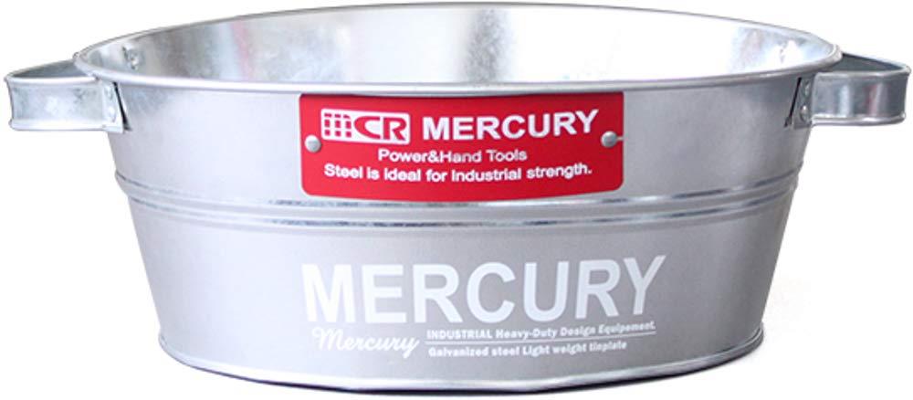 キーストーン マーキュリー ブリキ タブバケツ 29.5×29.5×12cm ガルバホワイト ME047236