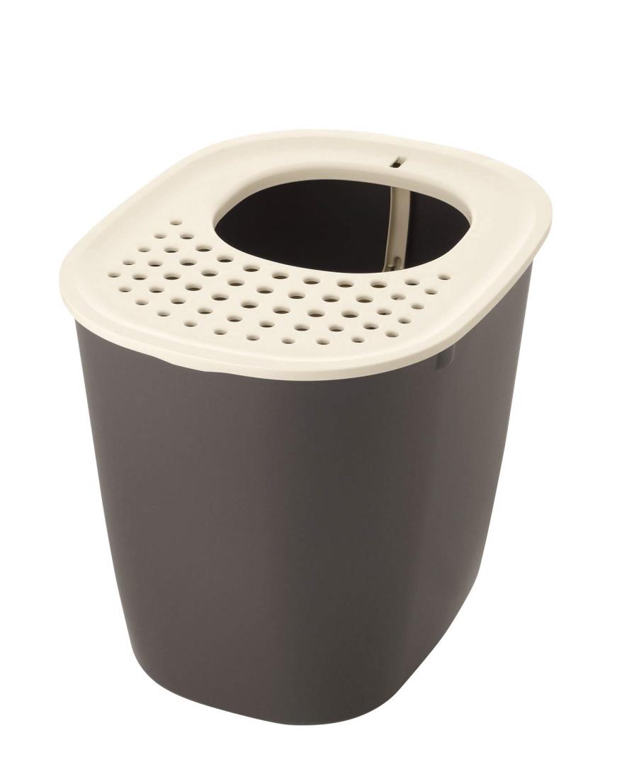 リッチェル 猫用トイレ本体 ラプレ 砂取りネコトイレ ダークグレー