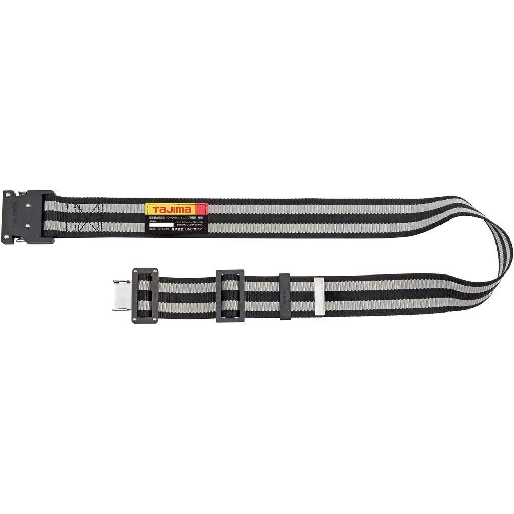 タジマ 新規格安全帯 胴ベルトLサイズ ボーダー白 BWL145-BWH 長さ145cm 衝撃や耐久に強い鍛造ワンタッ..