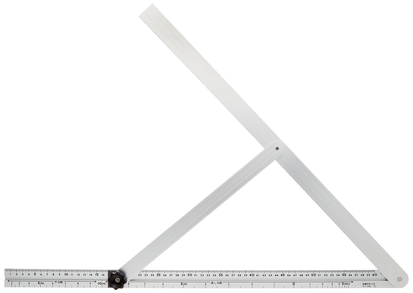 シンワ測定(Shinwa Sokutei) アルミ自由金 筋交 目盛付き 600mm 62571