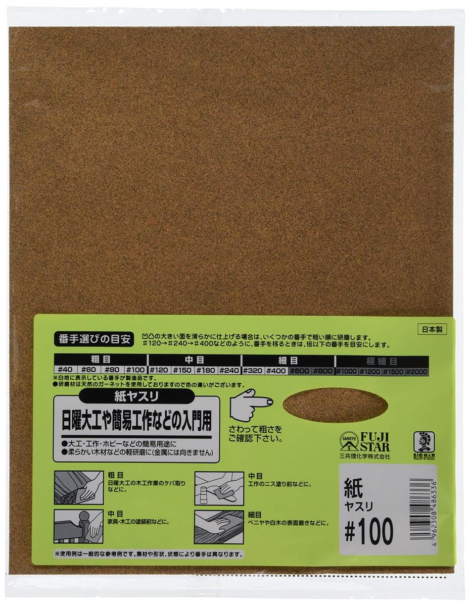 BIGMAN(ビッグマン) 紙ヤスリ #100 DIY、ホビー、キッチンやトイレの掃除に