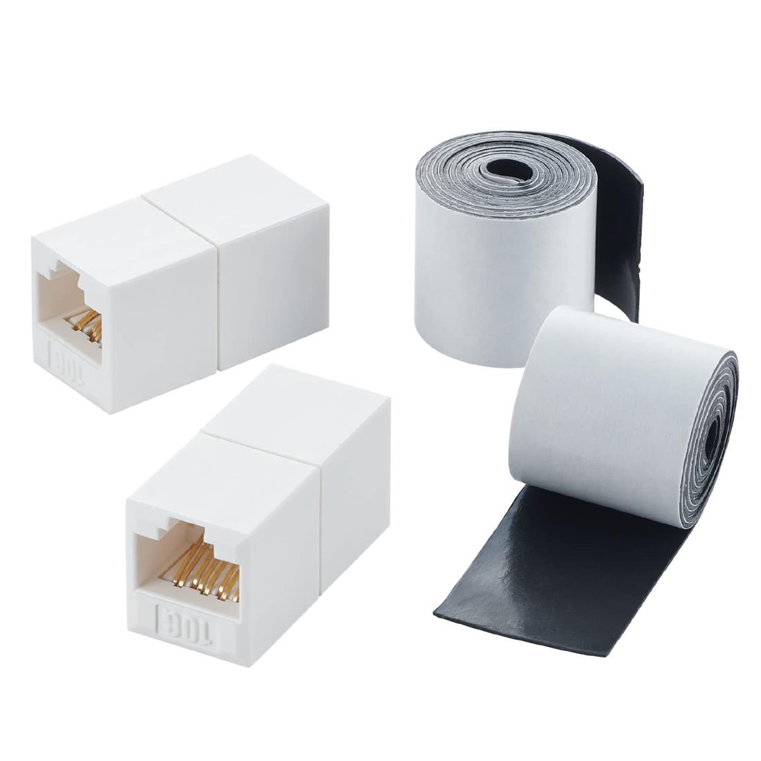 エレコム LAN コネクタ 中継コネクタ CAT6A簡易防水テープ (屋外対応版) 2個入り LD-VAPFR6A/SET