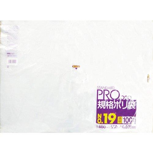 サニパック LT19スタンダートポリ袋19号(0.02)透明100枚 LT19