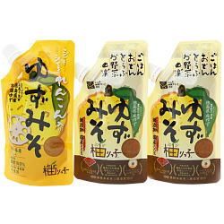 【送料込※同梱不可※】ゆずみそ柚りっ子&れんこん入りゆずみそ 国産100% 120g3袋セット おかず味噌 添加物不使用 yuzurikko 徳島 お土産