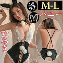 【1500円OFFクーポン有】セクシーランジェリー 穴あき 超過激 バニー うさぎ コスプレ 制服 黒 テディ セット 過激 股割れ 伸縮性 編み上げリボン オ...