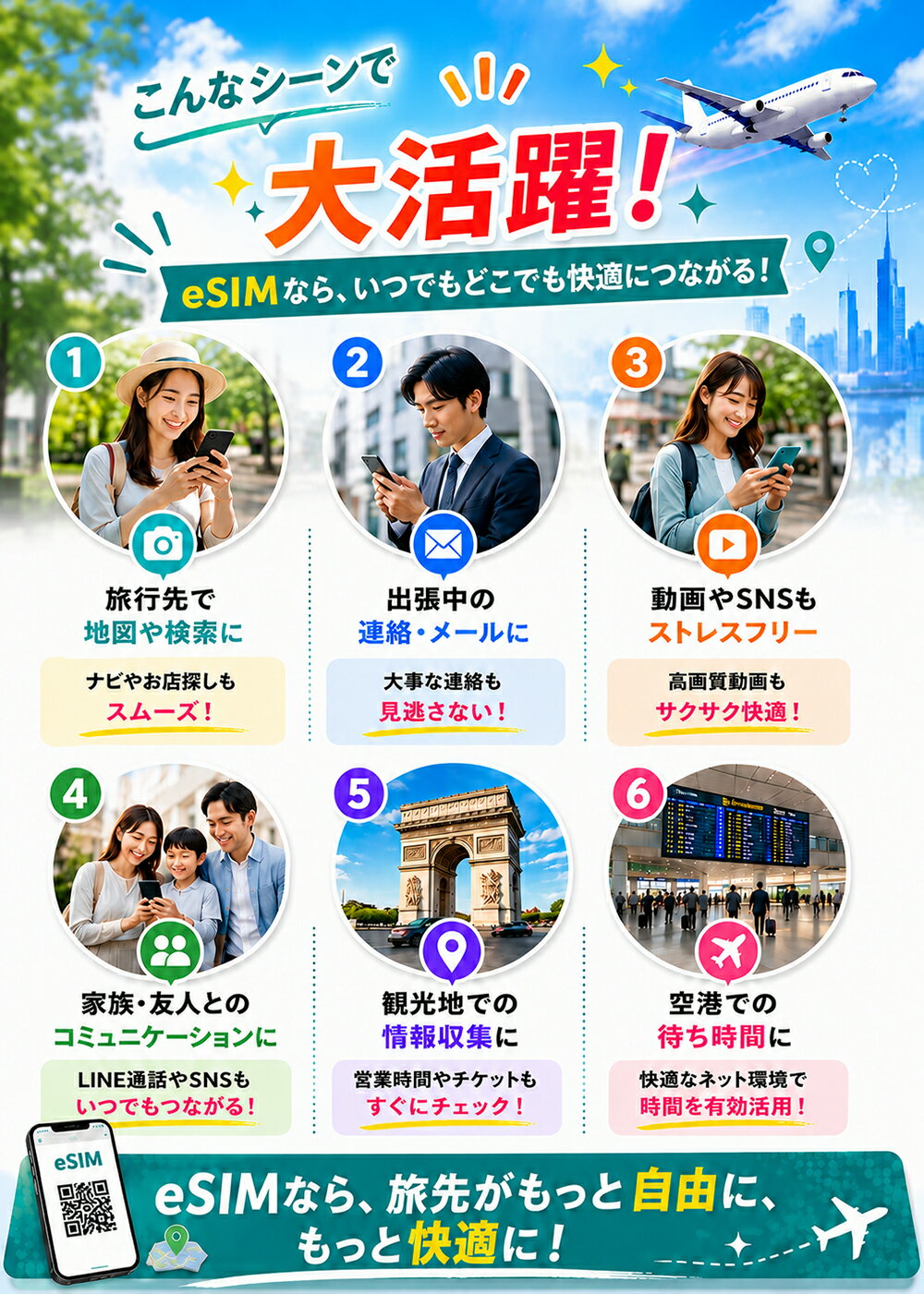 eSIM 韓国 無制限 4G 高速データ通信 即日開通 実名登録不要 QRコード設定 メール納品 通信専用 短期旅行 出張 24時間対応 LINE対応 選べるプラン 1日 3日 5日 7日 15日 20日 30日 GlobeSIM