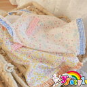 超薄手透かしコットン素材、可愛らしい小柄お花模様ワンピース♪小型犬用