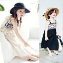 割引クーポン有（スーパーセール限定）★子供服 韓国子供服 kids キッズロングワンピース リゾートワンピース 女の子 ワンピース 刺繍風ワンピース fs04gm 子ども サマーワンピース ビーチドレス ビーチサイト ブラック ベージュ 110 120 130 140 150 160