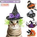 【送料無料】猫犬ハロウィーン飾り帽子、ペット用魔女の帽子緑かつら付き、かぼちゃ ハロウィン、クリスマス、パーティー用仮装衣装 犬 ハロウィン 猫 ハロウィン 衣...
