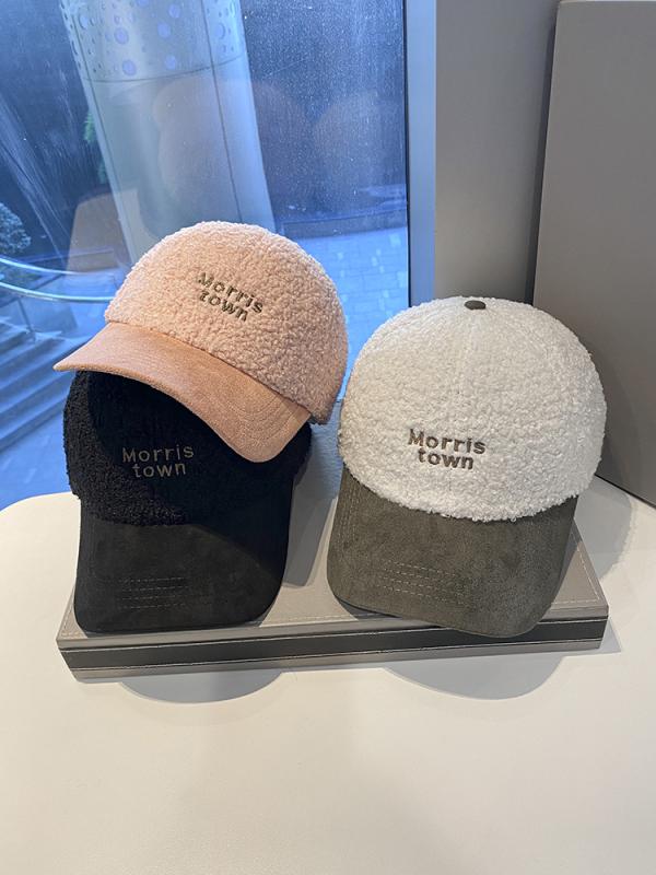 【送料無料】キャップ メンズ 秋冬 帽子 おしゃれ 暖かい ウール 刺繍 大きいサイズ ホワイト グリーン ピンク ボア