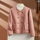 【送料無料】レディース ファッション 上品 ハイエンド ウサギ コート 女性 ショート エレガント 両面 ウール