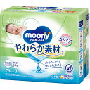 ムーニーおしりふき やわらか素材 つめかえ用 76枚入x3袋 ユニ・チャーム