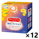 【送料無料】めぐりズム 蒸気でホットアイマスク 完熟ゆずの香り 12枚入x12箱 花王(4)