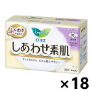 【送料無料】ロリエ しあわせ素肌 特に多い昼用 羽つき 25cm 17個入x18個 花王