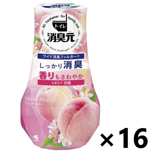 【送料無料】トイレの消臭元 もぎたて白桃の香り 400mlx16個 小林製薬 【送料無料】トイレの消臭元 もぎたて白桃の香り 400mlx16個 小林製薬