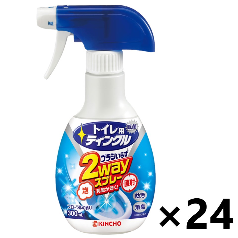 【送料無料】トイレ用ティンクル 直射・泡 2wayスプレー 本体 300mlx24本 大日本除虫菊株式会社
