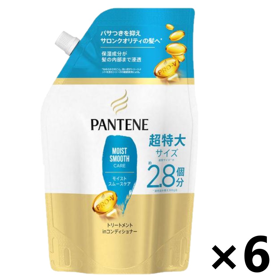 パンテーン モイストスムースケア トリートメントinコンディショナー つめかえ用 超特大 860mlx6袋 P&G