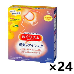 【送料無料】めぐりズム 蒸気でホットアイマスク 完熟ゆずの香り 5枚x24箱 花王