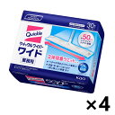 【送料無料】＜業務用＞ クイックルワイパー 立体吸着ウェットシート 30枚(10枚x3個)x4個 掃除用紙製品 KPS 花王プロフェッショナル