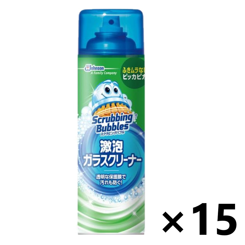 (まとめ) ジョンソン スクラビングバブル ガラスクリーナー 本体 500ml 1本 【×10セット】