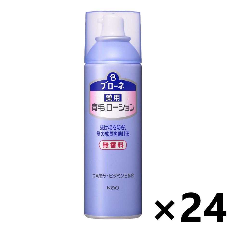 【送料無料】ブローネ 薬用育毛ローション 無香料 180gx24本 花王