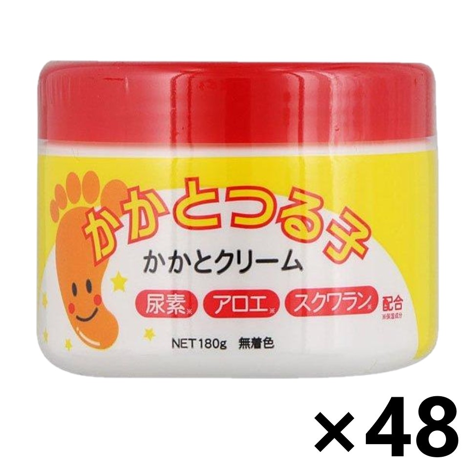 ＜内容量＞ 180g ＜ご使用方法＞ 乾いたお肌に適量をのばし、カサカサが気になる場所にすりこんでください。お休み前にクリームをつけてから靴下をはいて寝ると効果的です。洗い流す必要はありません。ヒジやヒザにもご使用いただけます。 ＜特徴＞ 乾燥やブーツ・パンプス等の靴との摩擦によってコチコチ・ガサガサになったかかとを、柔らかなツヤ足へ導くうるおいフットクリーム。